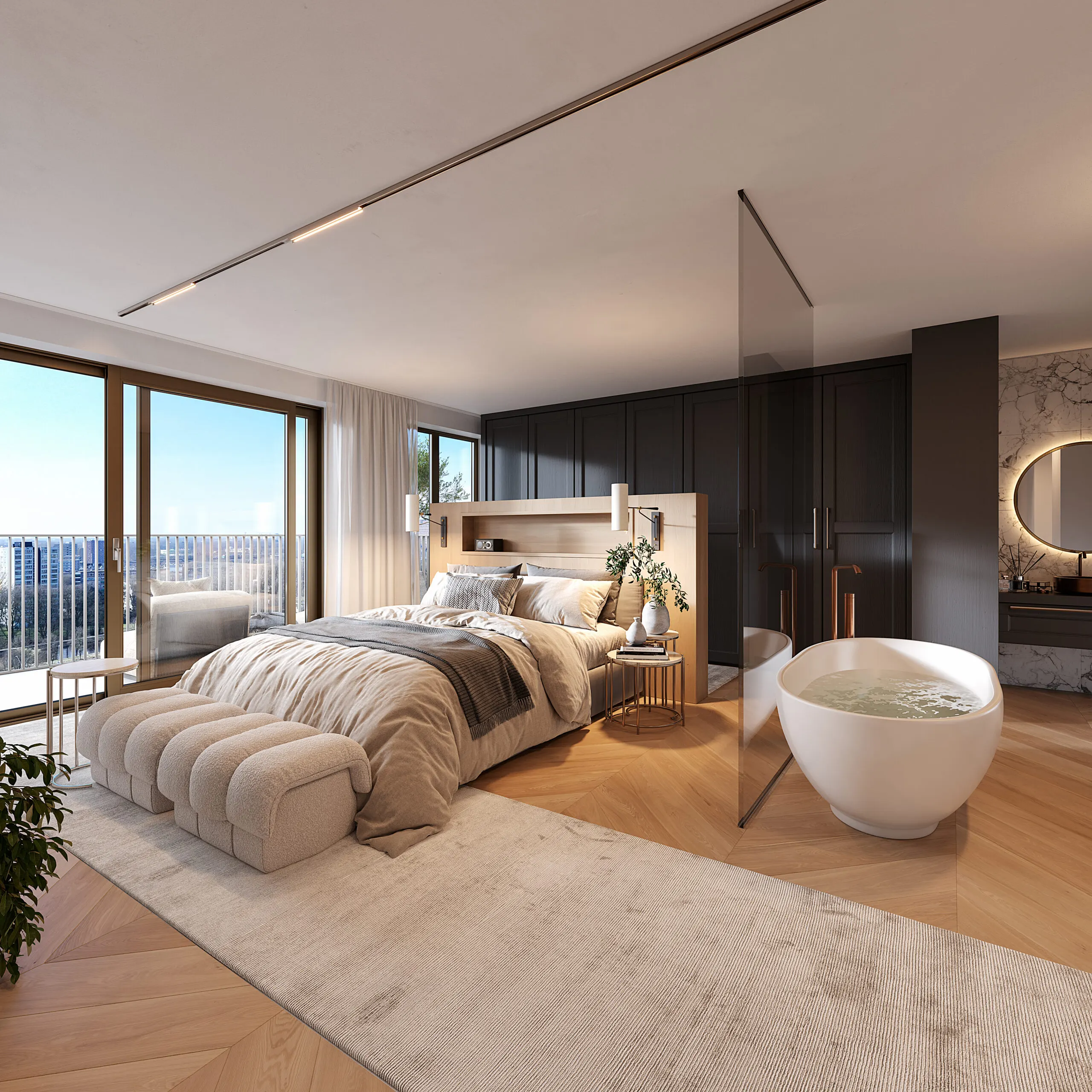 3d Interieur Visualisatie slaapkamer