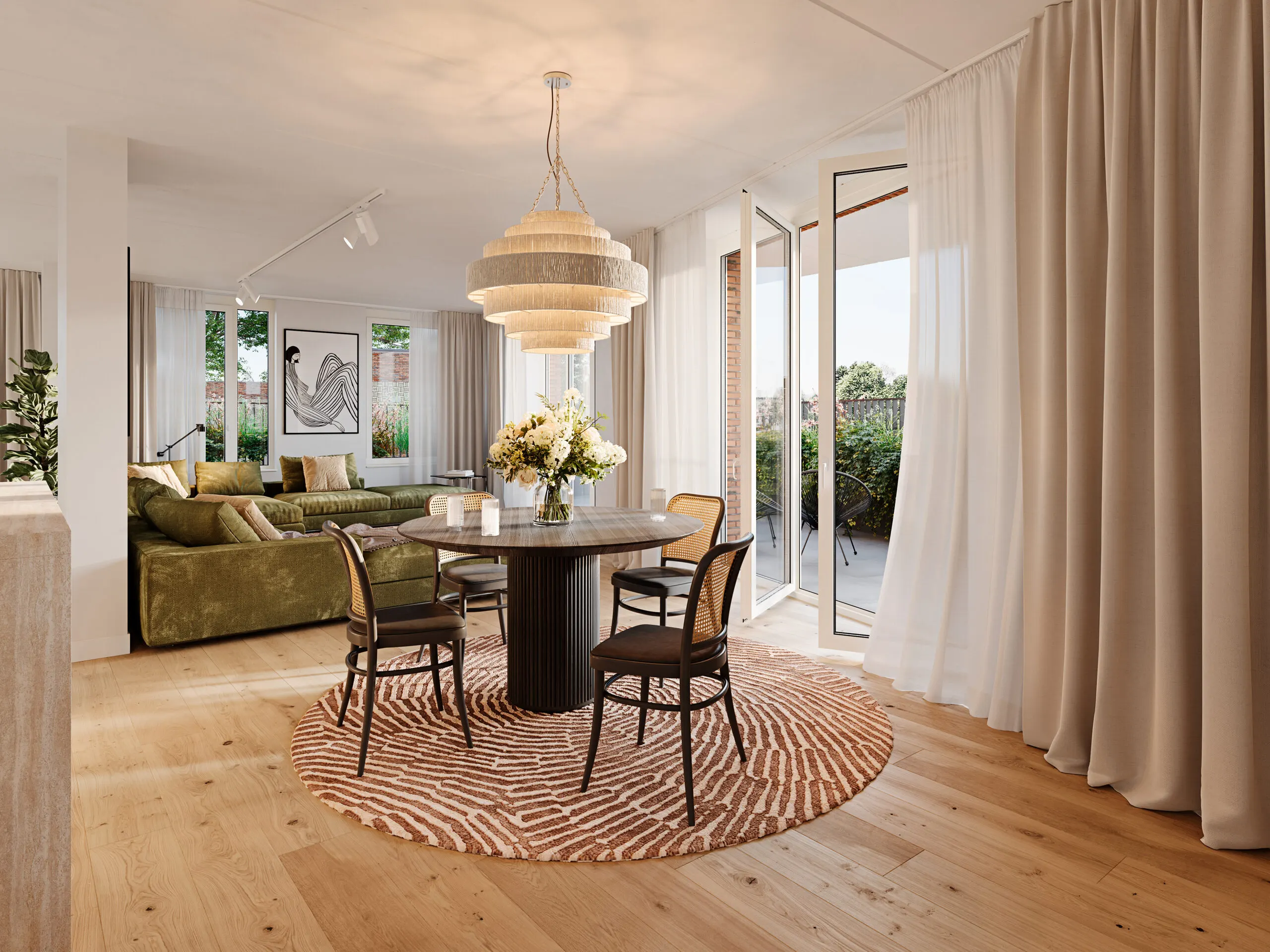 3d Interieur Visualisatie woonkamer